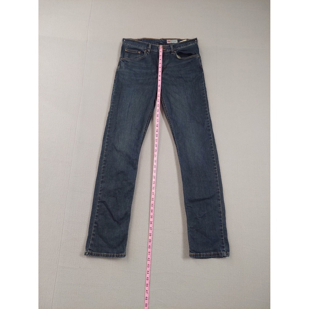 Wrangler Men Jeans 30X32 Blue Zip Button 5 Pockets Stretch Slim Straight Casual - Picture 11 of 16